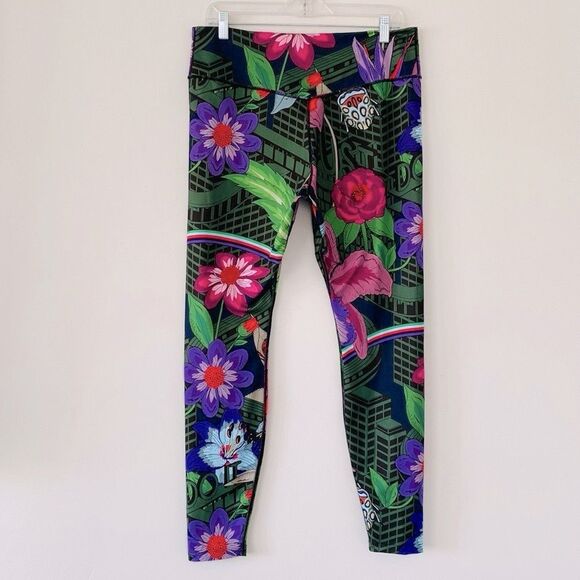 Nike Dry-Fit One Leggings Sz XL Colorful  Floral Print Athletic Workout Casual - Picture 6 of 16
